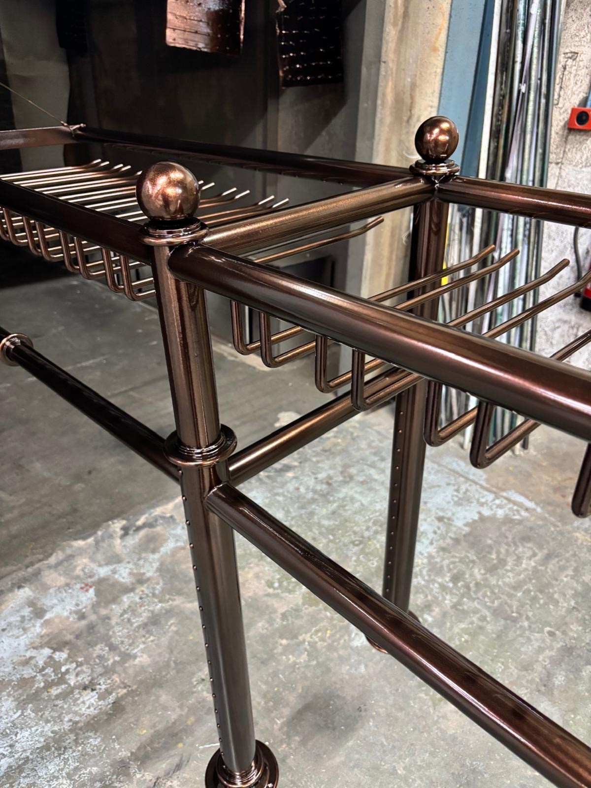 Rose Gold Glass racks