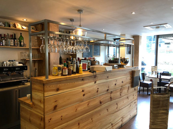 Bespoke stainless steel glass rack